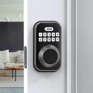 Keypad Deadbolt Lock Electronic Keyless Front Door Auto Lock Easy Installation Digital Code Anti-Peeping Password Weatherproofing Oil Rubbed Bronze