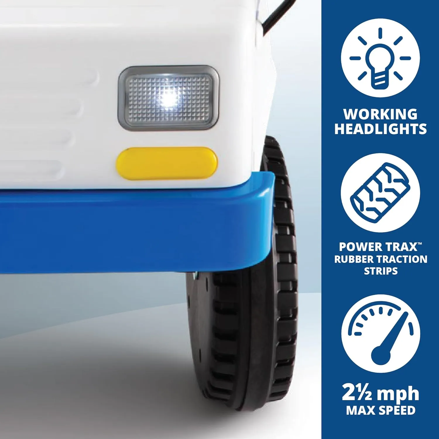 Kid Trax 6V USPS Mail Truck Ride-On Toy, Ages 3-5, Max Weight 60 lb, Includes Mailbox, Play Envelopes, Working Headlights/Horn, FM Radio/MP3 Input