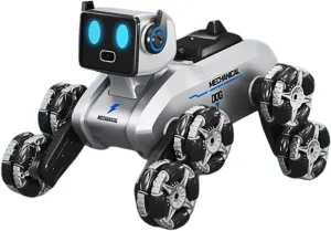 Kid's 8-Wheel RC Car Toy Intelligent Machine Dog Remote Control Car 8-Wheel Stunt Fancy Drift Remote Control Electric Pet Dog Toy for Boys Girls Children Birthday Gift