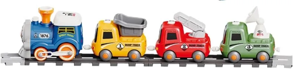 Kids Musical Steam Train Set with Smoke Effect, Light and Sound, 3  Years, Battery Operated