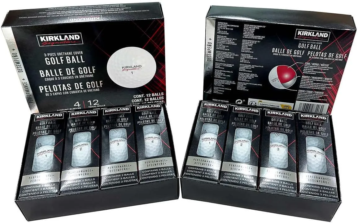 KIRKLAND Signature Three-Piece Golf Ball Urethane Cover Performance Plus