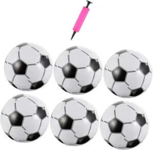 Kisangel 1 Set Inflatable Beach Balls Lightweight Football Pool with Air Pump for Summer Fun for Swimming Pools Gardens and Parties for Family and Friends Enjoyment Random Color