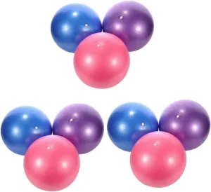 Kisangel Sets Balancing Ball for Yoga Pilates Mini Exercise Ball for Core Toning Anti-Burst Coating Pcs Random