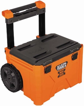 Klein Tools 54802MB MODbox Rolling Tool Box, Heavy Duty Portable Tool Organizer with Side Mounting, 10-Inch Rubber Wheels, Removable Handle, Deep Stackable Set