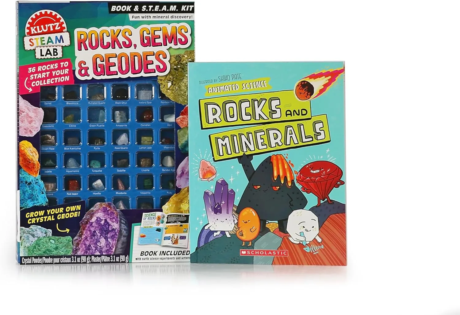 Klutz Rock Time: Rocks, Gems and Geodes: Maker Lab STEM Kit & Animated Science: Rock and Minerals Book