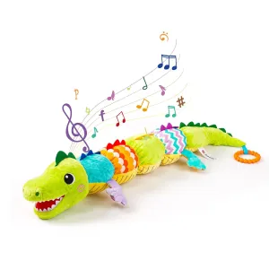Koty Infant Toy, Baby Musical Stuffed Animal Toys, Soft Sensory Toys with Crinkle and Rattles, Tummy Time Toys for Newborn Boys Girls 0-12 Months (Dinosaurs)