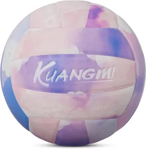 Kuangmi Soft Volleyball, Official Size 5, Indoor & Outdoor Recreational Ball, Sports Training Beach Game Ball for Beginner, Teenager, Adults