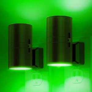 L LOHAS LED Night Light, Christmas Nightlight, Night Lights Plug into Wall, Green Nightlight with Light Sensor, Dimmable Night Lights Decorative for Holiday, Home Decor, Party Decor, 2 Pack