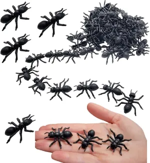 Large 1.5" Black Carpenter Ant Toys (144 Pack) Plastic. Realistic Looking Ants. Prank, Props, Cake, Cupcake Decor and More! (144 Ants)