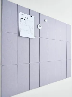 Large Cork Boards for Walls -Pack of 24- Black Felt Wall Tiles - Bulletin Board Panels for Office Home Decor, Push Pin Corkboard Organizer for Office or Classroom (Lilac)