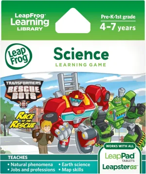 LeapFrog Explorer Hasbro Transformers Rescue Bots Race to The Rescue Learning Game