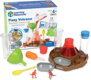 Learning Resources Fizzy Volcano Science Kit - 13 Pieces, Ages 4 , Preschool STEM Toys for Kids, Science Experiments