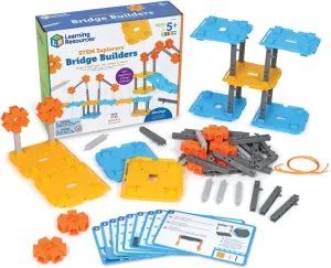 Learning Resources STEM Explorers Bridge Builders,72 Pieces,Ages 5 , STEM Toys, STEM Building Toys,STEM Kits,Kids stem Projects, Build it Yourself Toys