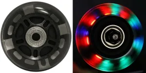 LED Inline Wheels 76mm 82a Skate Inline Skate Light UP 4-Pack w/ABEC 9 Bearings