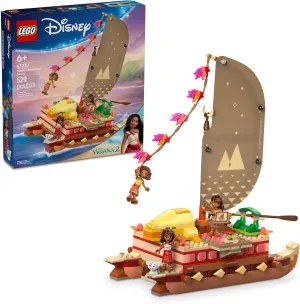 LEGO Disney Moana's Adventure Canoe Building Toy Set - Pretend Play Toy Boat for Kids, Girls & Boys, Ages 6  - Gift for Birthdays - 43270