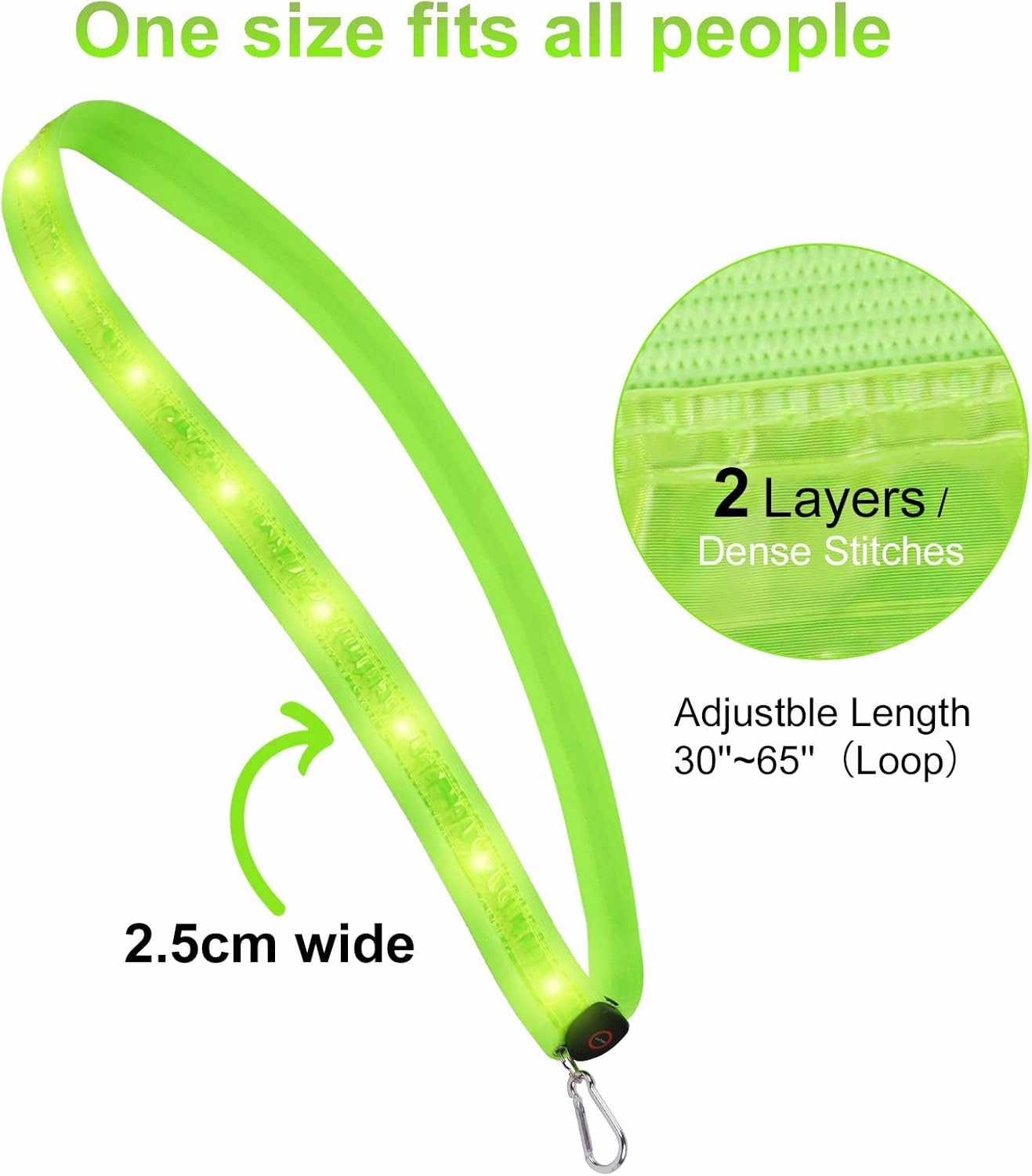 Light Up Armband LED Slap Safety Armband for Kids Night Walking, LED Luminous Armband Magic Strap for Running, Cycling, Jogging