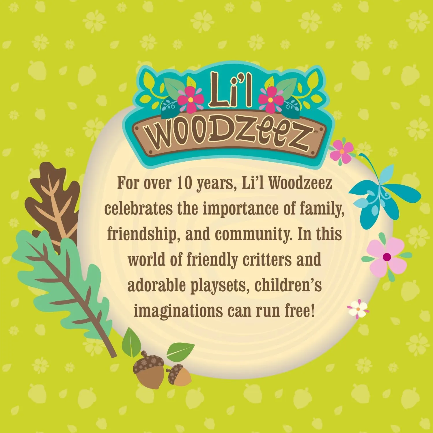 Li'l Woodzeez Lil Woodzeez – Bedroom & Dining Playset with 2 Characters – Dollhouse Furniture Set – Toy Bedroom & Kitchen Playset – Animal Figurines – Kids 3 Years  