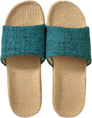 Linen Slippers for Women Men Summer Home Slippers Indoor Soft Sole Anti-Slip and Wear-Resistant Couple Slippers Open Toe Breathable House Shoes