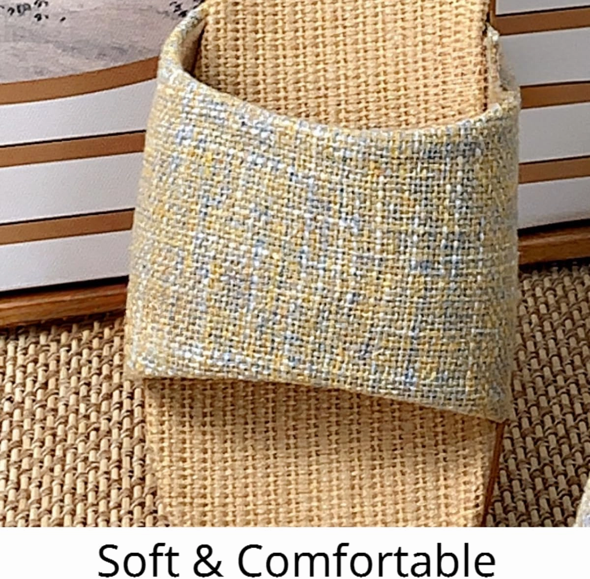 Linen Slippers for Women Men Summer Home Slippers Indoor Soft Sole Anti-Slip and Wear-Resistant Couple Slippers Open Toe Breathable House Shoes