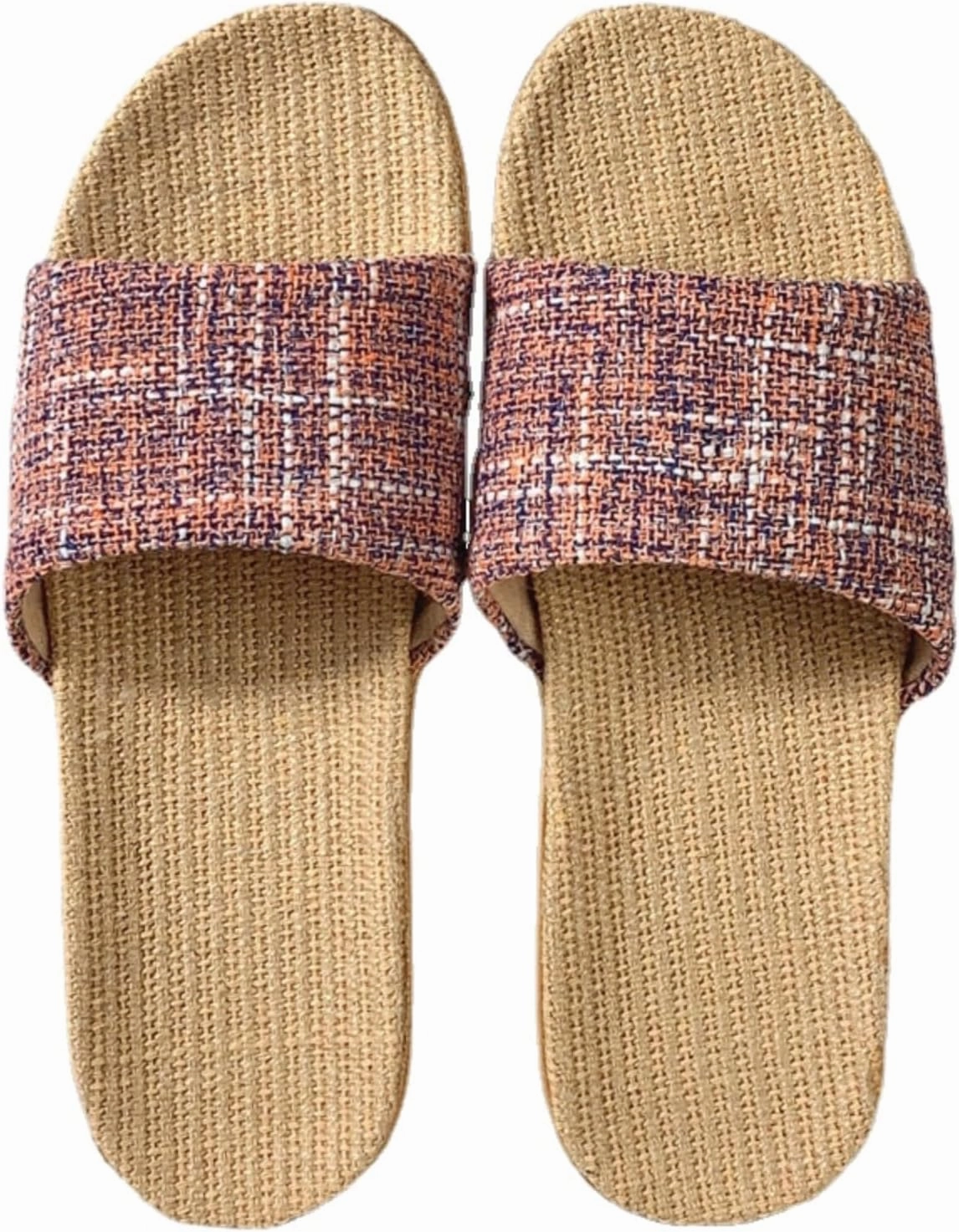 Linen Slippers for Women Men Summer Home Slippers Indoor Soft Sole Anti-Slip and Wear-Resistant Couple Slippers Open Toe Breathable House Shoes