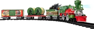 Lionel Battery-Operated Christmas Vacation Toy Train Set with Locomotive, Train Cars, Track & Remote with Authentic Train Sounds, & Lights for Kids 4 