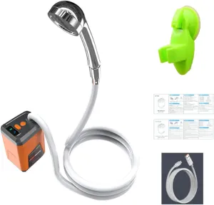 ljhnba Rechargeable Electric Shower Pumps Portable Camping Shower Pumps Outdoor Handheld Shower for Outdoor Hiking Travel