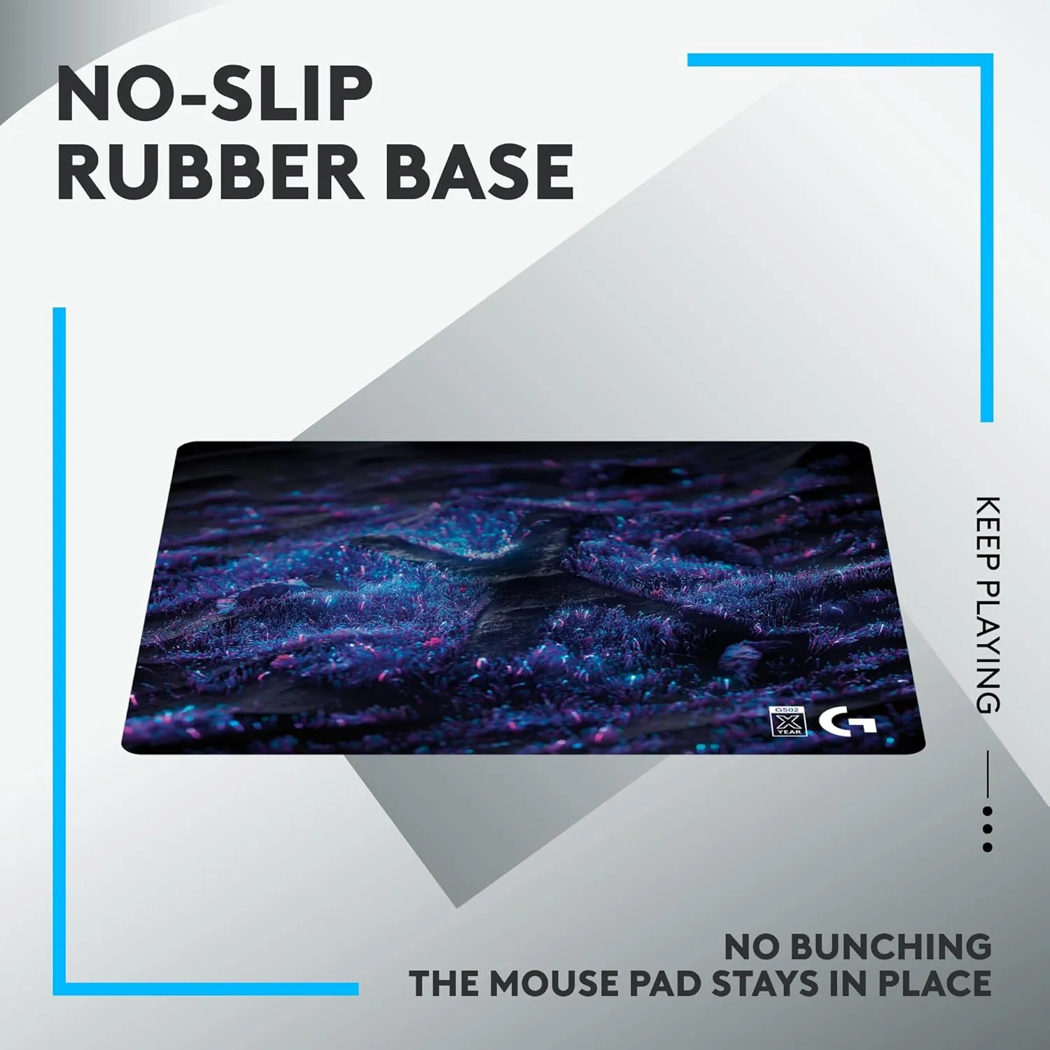 Logitech G640 SE Large Cloth Gaming Mouse Pad, Optimized for Gaming Sensors, Moderate Surface Friction, Non-Slip Mouse Mat - 10th Anniversary