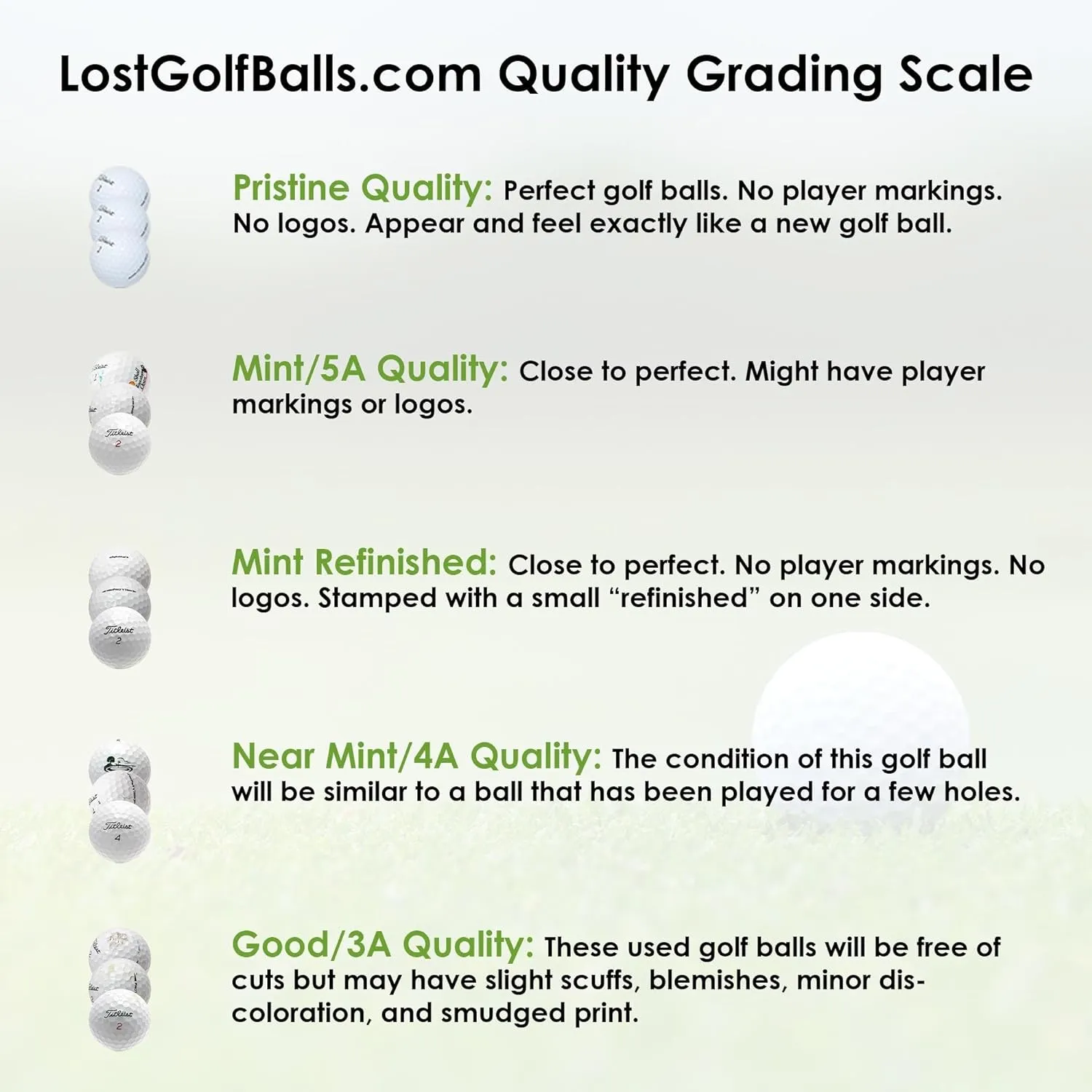 LostGolfBalls - 24 Titleist Pro V1 Golf Balls in Good Condition, AAA Quality, Recycled Used Golf Balls, On The #1 Ball in Golf, White