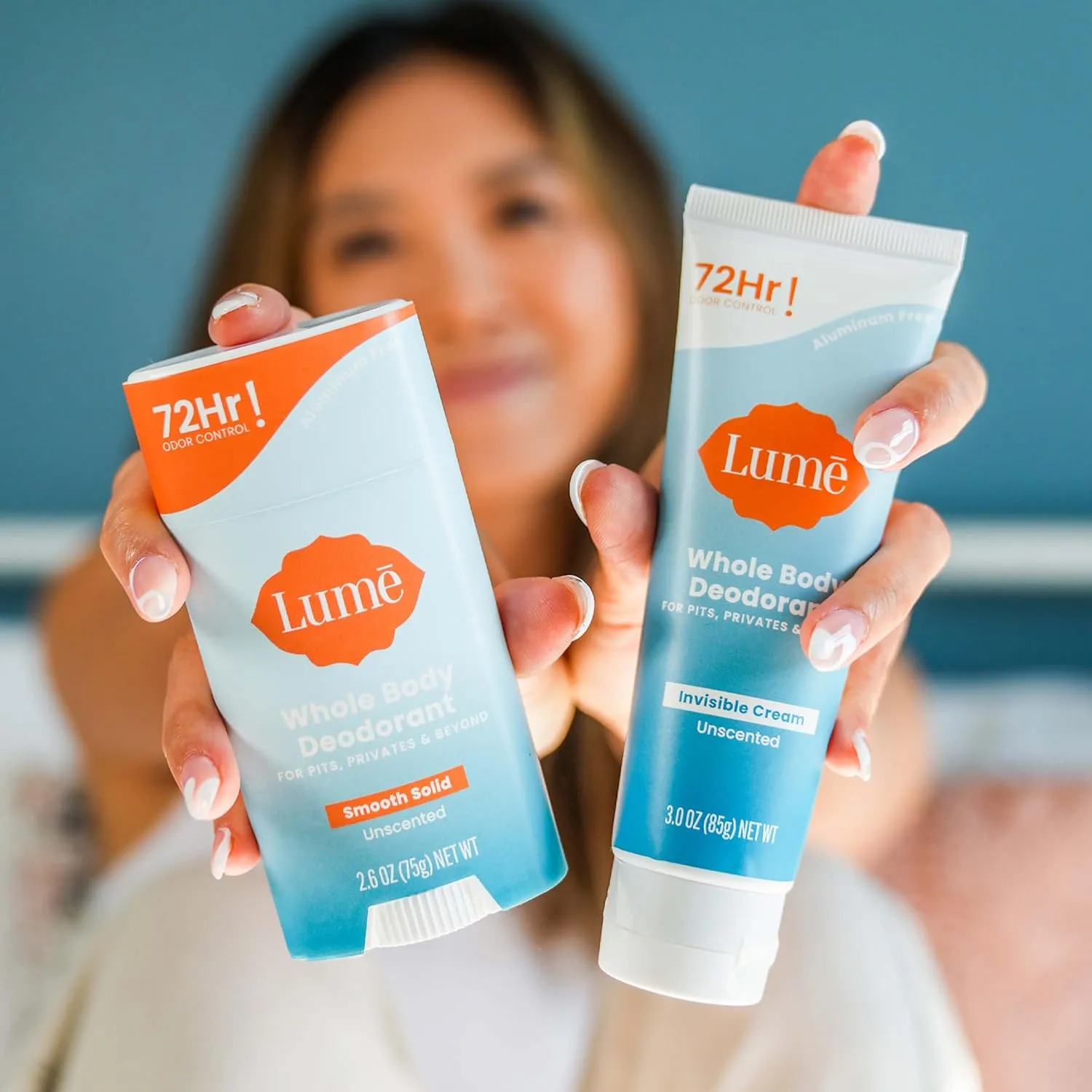 Lume Skin Care Gift Set for Women, Whole Body Deodorant Starter Pack - Smooth Solid Stick, Invisible Cream Tube, Acidified Body Wash Mini & Deodorant Wipes - Aluminum Free Odor Control (Unscented)