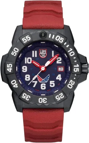 Luminox - Volition America Patriot Timepiece, Men's Watch 45mm, Dive Watch, Water Resistant 200m. XS.3501.LM.VO.Set, CARBONOX Case, Red/White/Blue, PU Rubber Straps, Sapphire Crystal, Swiss Quartz