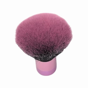 Luxurious and Large Soft Fluffy Powder Brush, Use as a Spray Tan Finishing Tool, Multipurpose Face and Body Barber and Beauty Tool, firmer than Violet, Large Kabuki Brush by BevyGold (Pink)