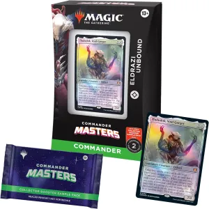 Magic: The Gathering Commander Masters Commander Deck - Eldrazi Unbound (100-Card Deck, 2-Card Collector Booster Sample Pack   Accessories)
