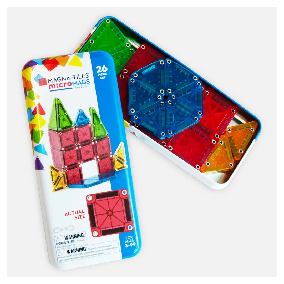 Magna-Tiles microMAGS Travel Set - 26 Piece Set