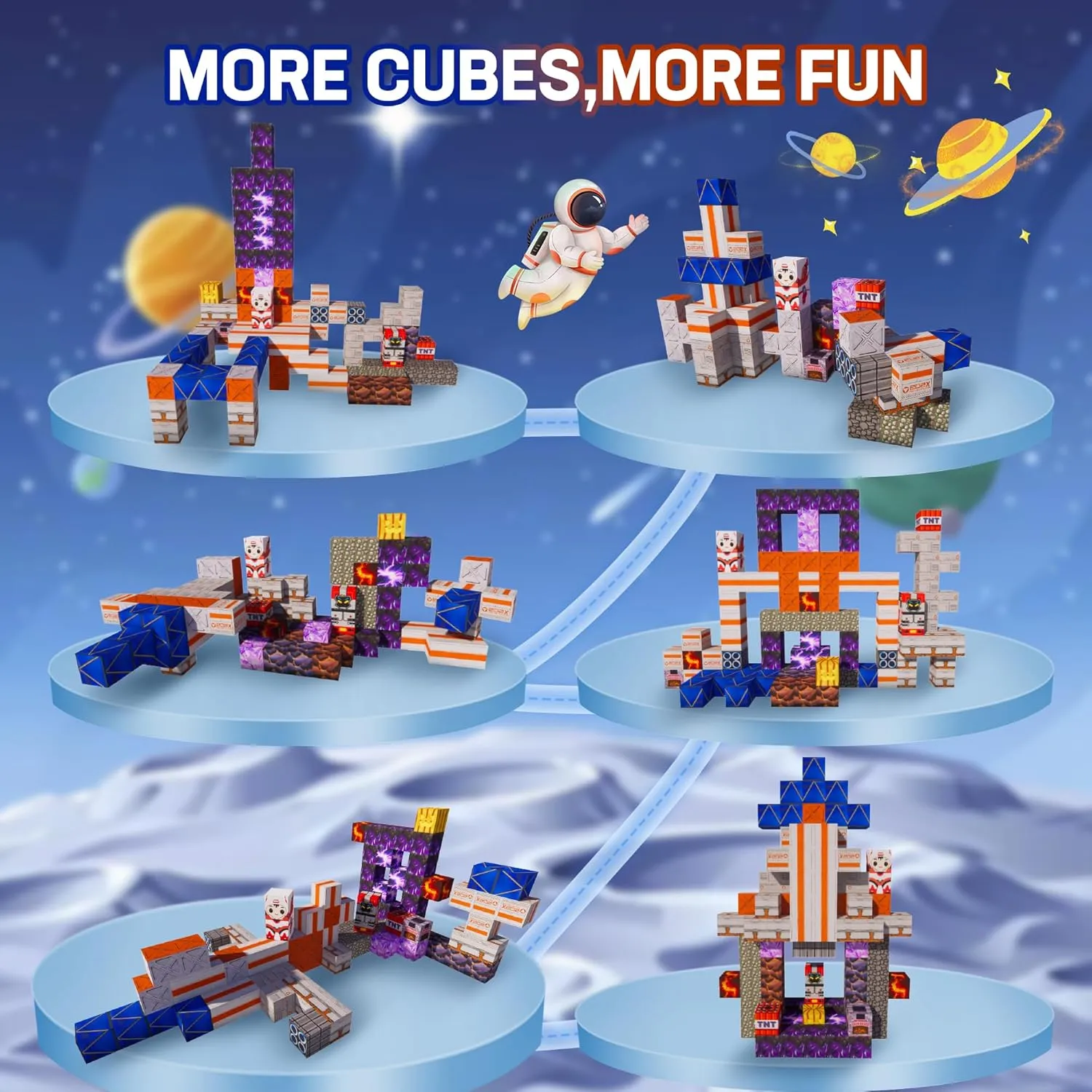 Magnetic Blocks 100PCS Building Blocks Magnet Cube Toys Stacking,STEM Sensory Magnetic Building Blocks for Kids,Magnet Tiles Building Toys for Kids Age 3 4 5 6 7 8 9 10 Birthday