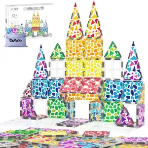 Magnetic Tiles, 40PCS Magnet Tiles, Magnetic Building Blocks, Magnets for Kids Ages 3-12, STEM Learning Toys Sensory Montessori Toys Gift for Kids 3  Boys and Girls