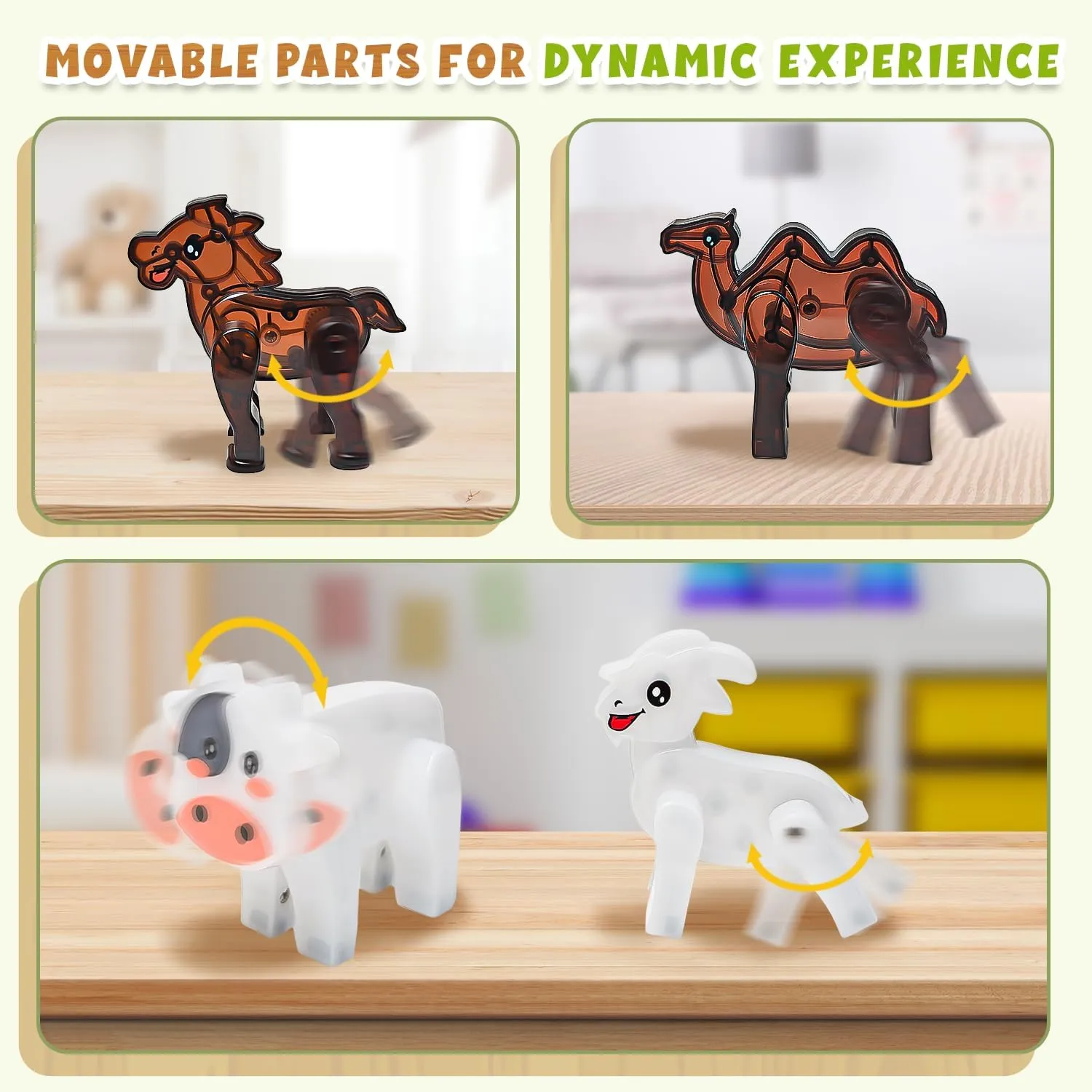 Magnetic Tiles for Kids Ages 4-8, Farm Magnet Tile Set with Animals for Toddlers Ages 3  Boys Girls, Magnets Building Blocks Toy for Travel, Stem Educational Toys for Preschool