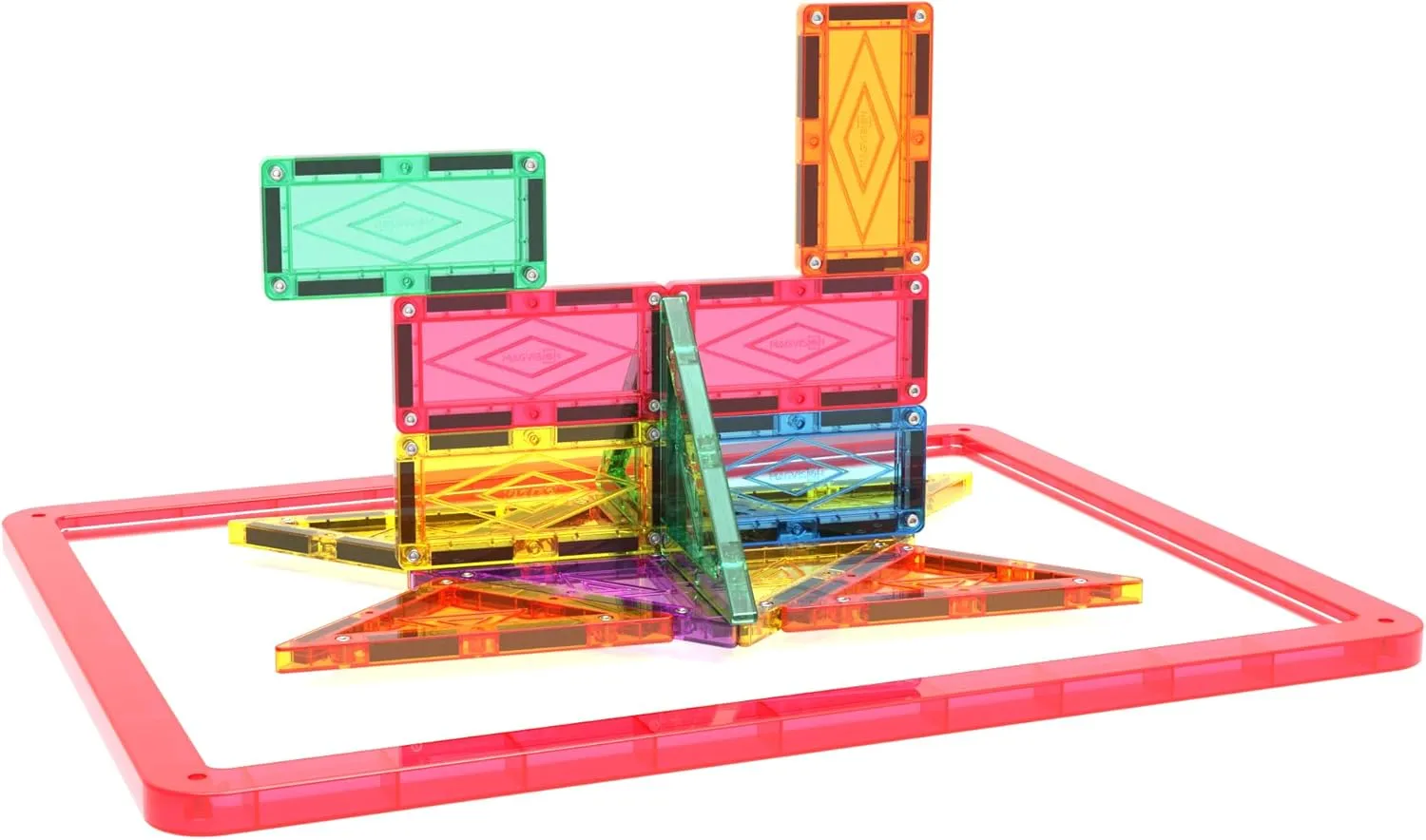 MagVision 48 Piece Plus Magnetic Board Set, Stem Magnetic Building Blocks, Extra Strong and Safe Magnets, Educational Toys for Children Ages 3 