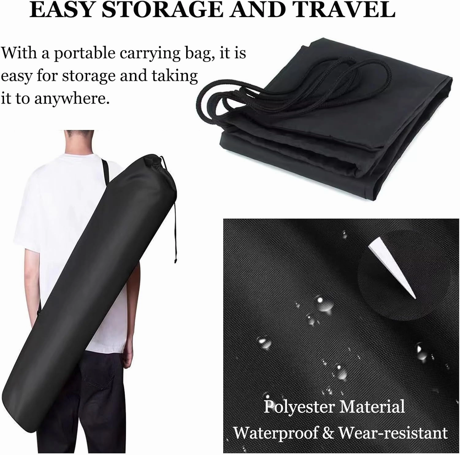 Mahjong Table Mat with Black Bag, Anti-Slip Noise-Reducing Table Cover Gaming Mat for Mahjong Poker Board Card Paigow Games(Red,47.24x47.24in)