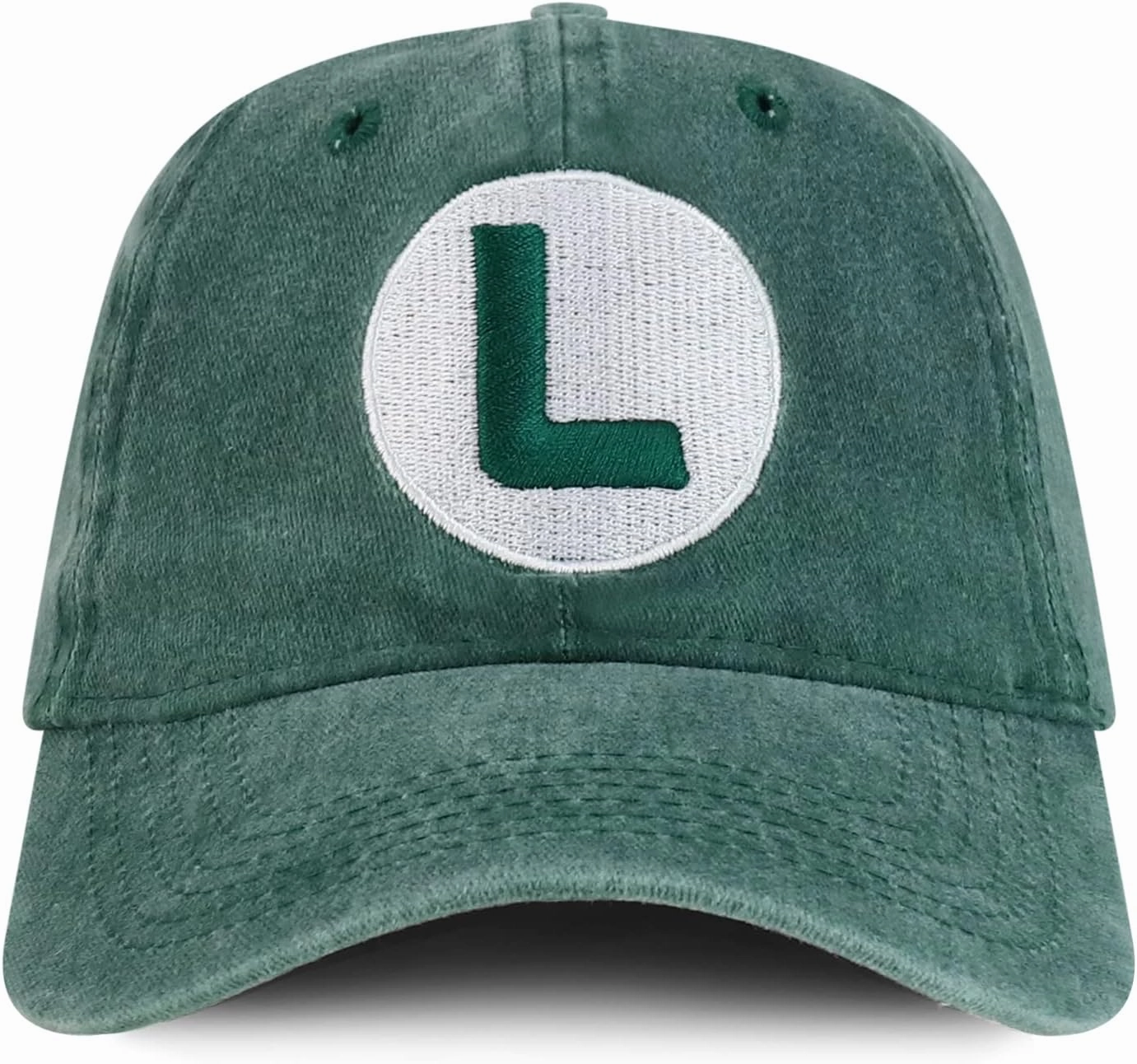 Mario Luigi Embroidered Pigment Dyed Cosplay Costume Ball Cap
