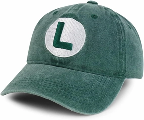 Mario Luigi Embroidered Pigment Dyed Cosplay Costume Ball Cap