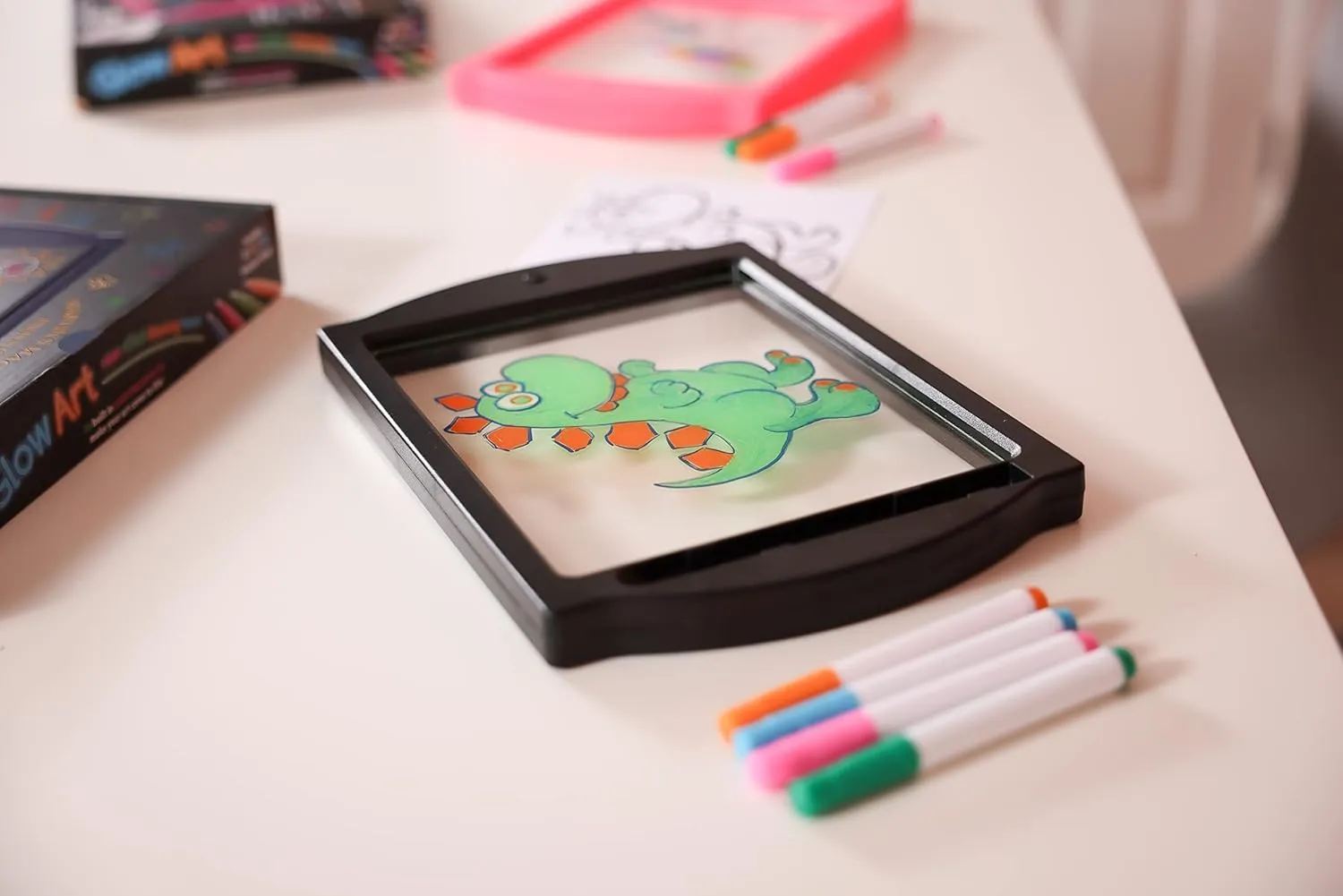 Marvin's Magic - Neon Glow Craft Kit - Creative Set - Light Up Tracing Pad - Drawing Tablet Kids - Neon Magic Kit - Childrens Craft Kits - Battery Powered Doodle Pad - Glow Art Neon Drawing Board