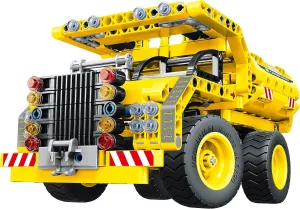 Mechanical Master: 2-in-1 Dump Truck & Aircraft - 361pcs - Brick Model Vehicle, 2 Configurations, Building Blocks Activity Set