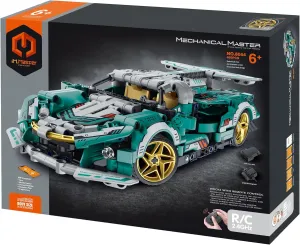 Mechanical Master - R/C Super Car: Green 450pcs - Bricks Model Vehicle with 2.4G Remote Control, Building Blocks Activity Set