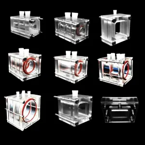 MFC Reactor Shell, MFC Hydrogen Fuel Cell Reactor Experimental Device Shell Kit (5 * 5 * 6cm-28mL, External Dimensions -Capacity)