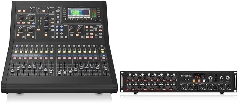 Midas M32 Live Unpowered 40-Channel Digital Mixer Bundle with 16-Channel Microphone Stage Box