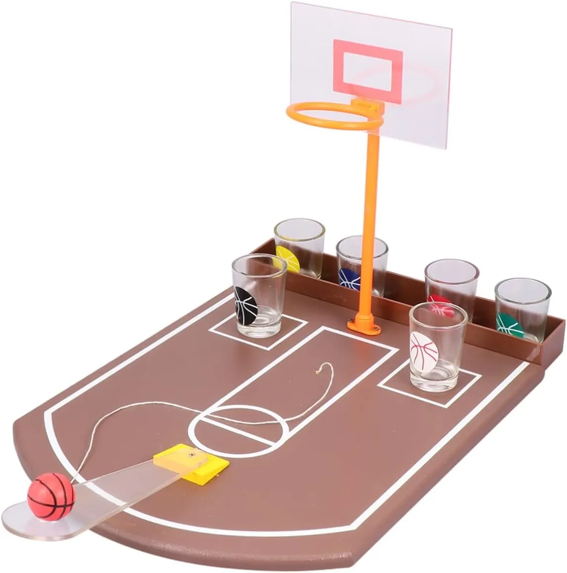 Milisten Drinking Toy Basketball Mini Hoop Bar Entertainment Supplies Acrylic Desktop Game