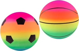 Milisten Set of 2 Bounce Balls for Boys and Girls Rainbow Bounce Balls Boys and Girls Toys Non-Leakage Design Smooth Surface Brain Educational Toys Indoor Outdoor