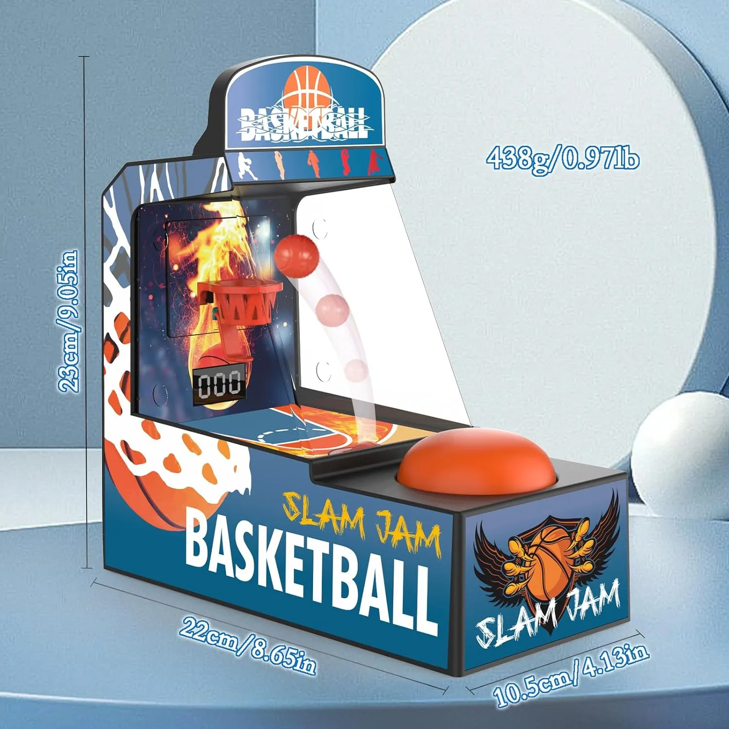 Mini Basketball Games, Basketball Toys, Tabletop Basketball Game for Kids and Adults, Desk Games for Office for Adult to Reduce Stress, Basketball Gifts for Boys 8-12 (Orange)