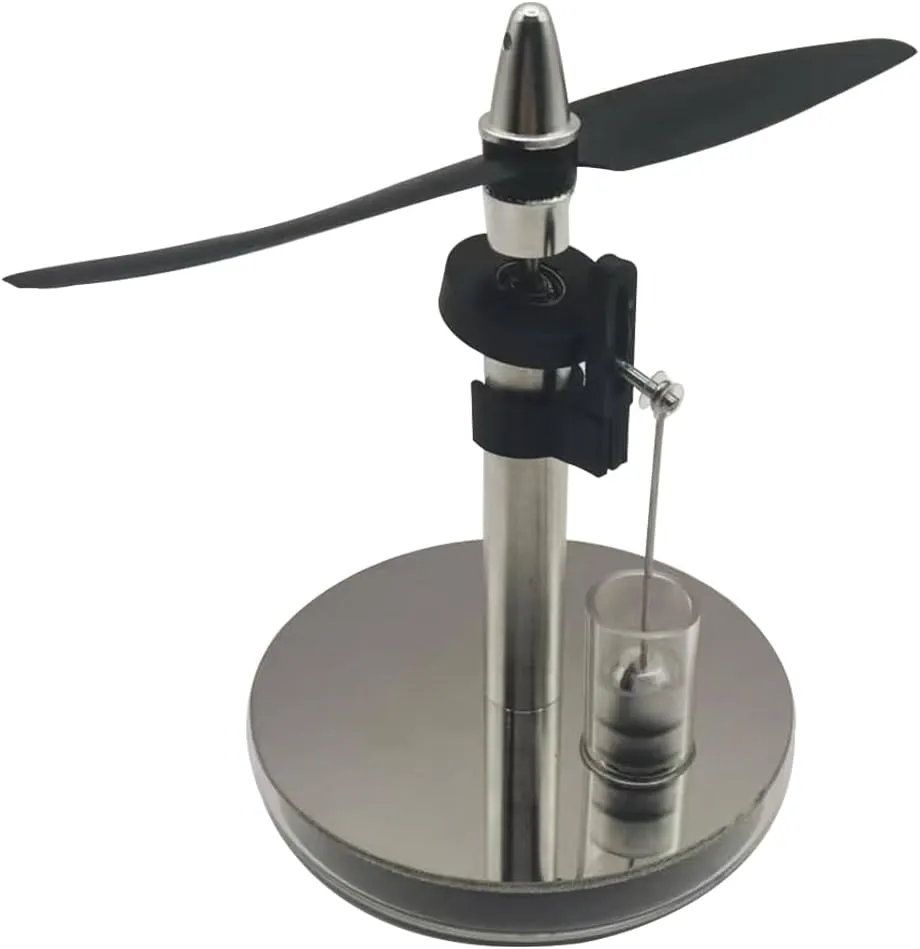 Mini Handcrafted Cup Lid Heat Engine, Low-Temperature Stirling Engine Model for Scientific Experiments and Demonstrations, Great Gift for Mechanical Model Hobbyists and Science Lovers