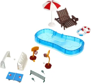 Miniature Dollhouse Playground Beach Accessories DIY Tiny Beach Furniture Sports Equipment for Creative Decor for Cake Toppers Fairy Gardens